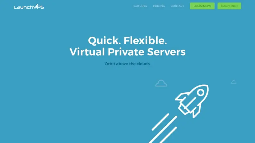 Launch VPS homepage screenshot