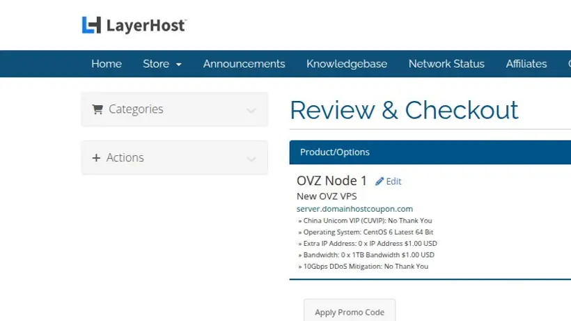 Layer Host homepage screenshot