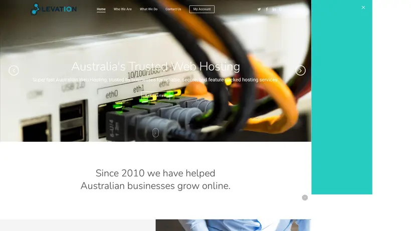 Levation.com.au homepage screenshot