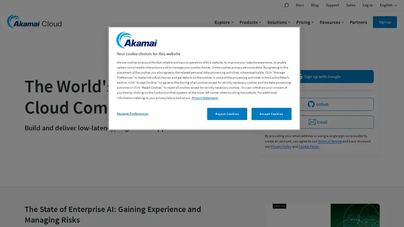 Linode homepage screenshot
