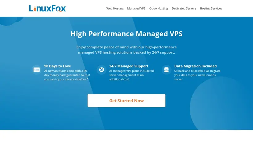 Linux Fox homepage screenshot