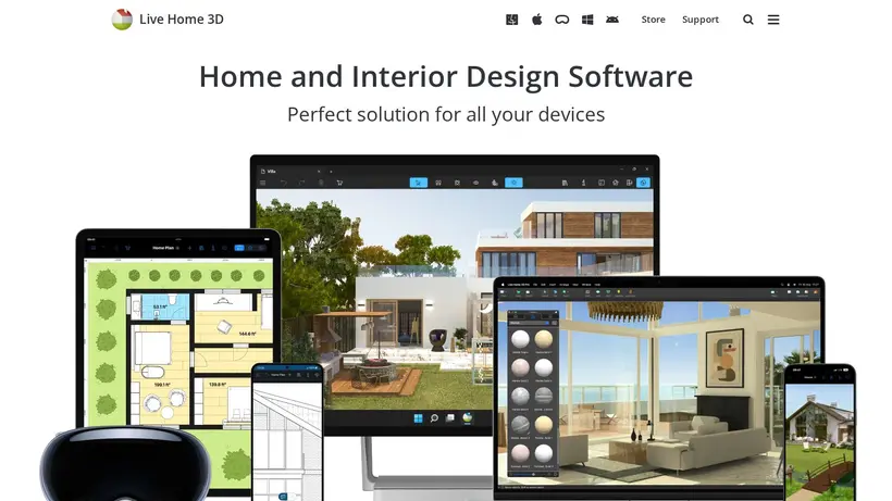 Live Home 3D homepage screenshot