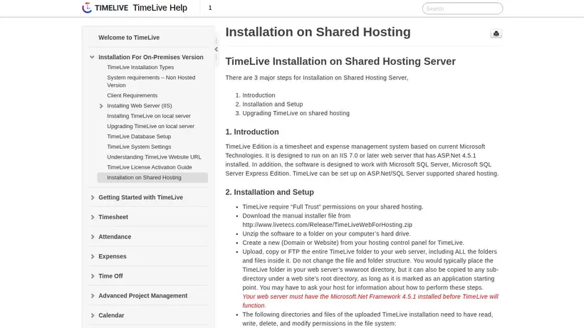 Live Tecs homepage screenshot