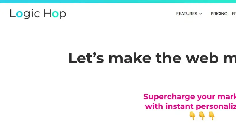 Logic Hop homepage screenshot