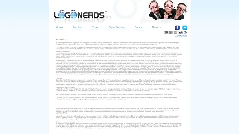 LogoNerds homepage screenshot