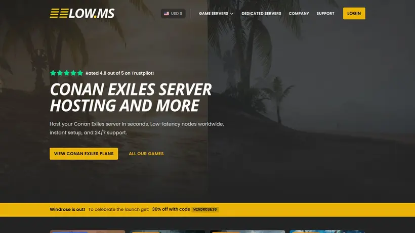 Low MS homepage screenshot