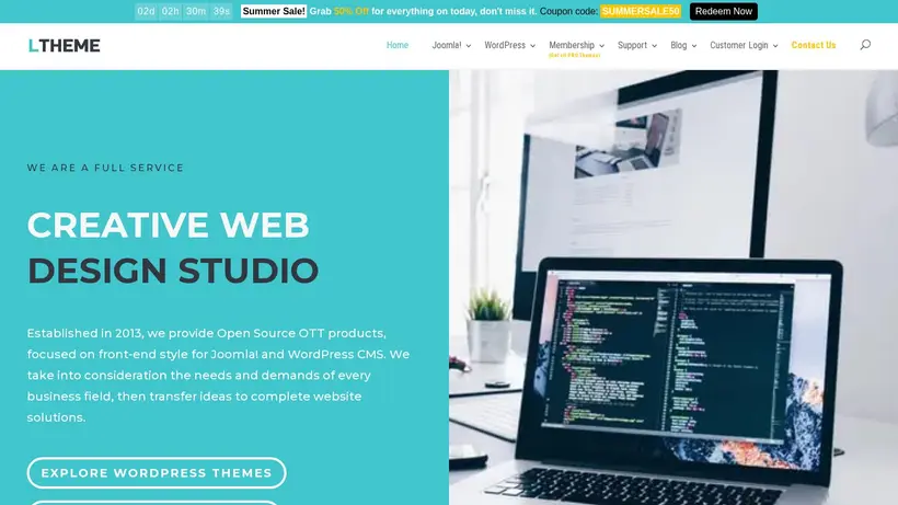 L.Theme homepage screenshot