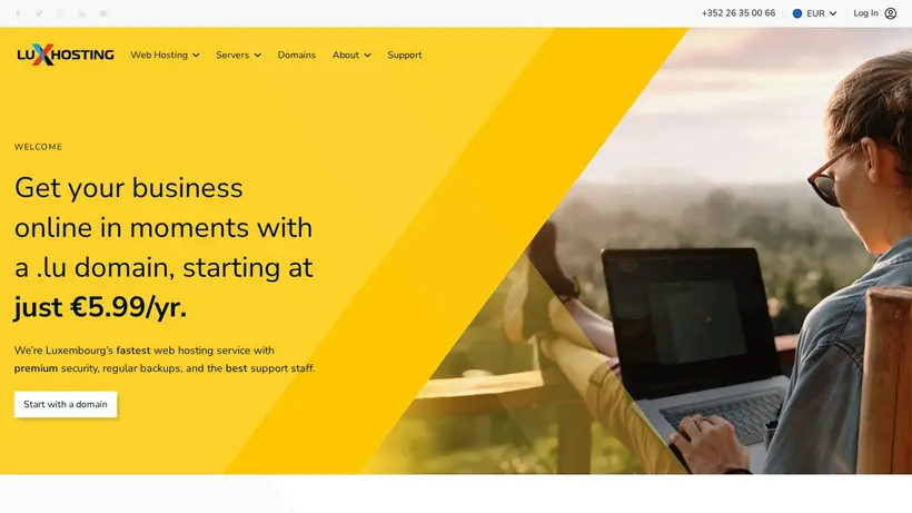 Lux Hosting homepage screenshot