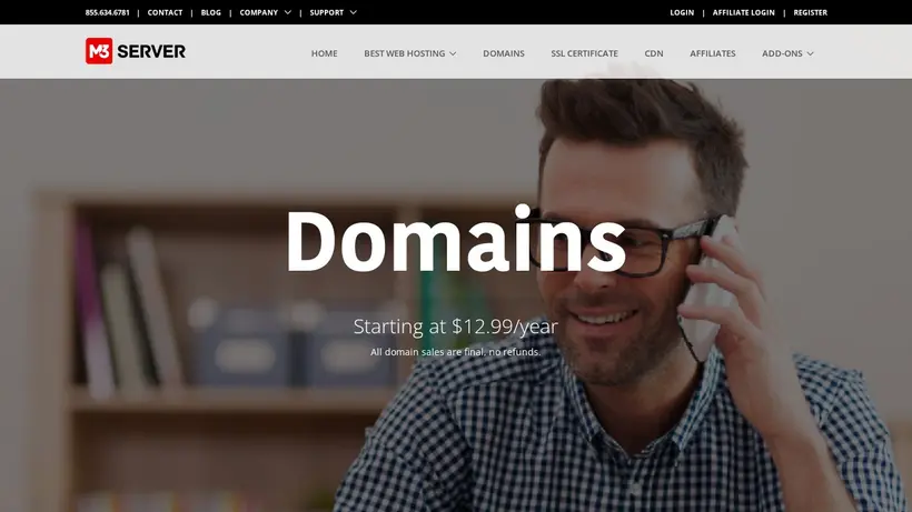 M3Server homepage screenshot