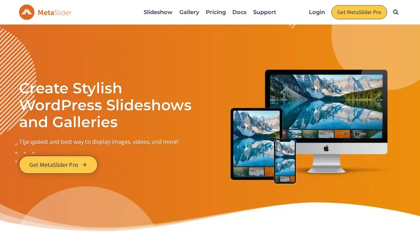 Meta Slider homepage screenshot