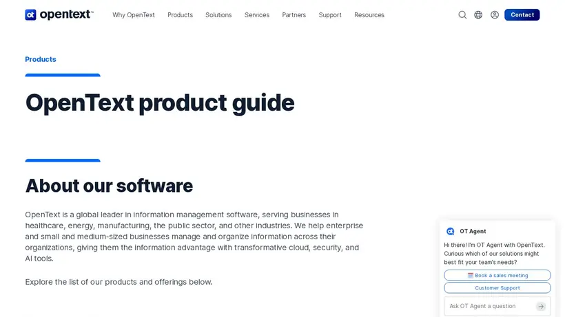 Micro Focus homepage screenshot
