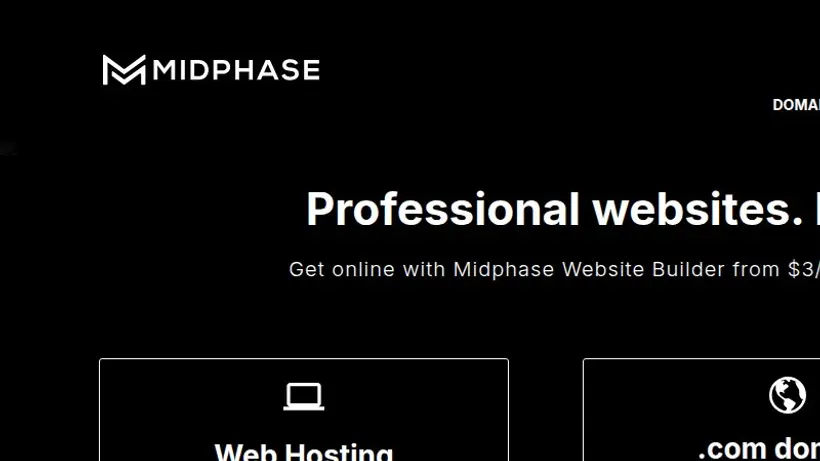 Midphase homepage screenshot