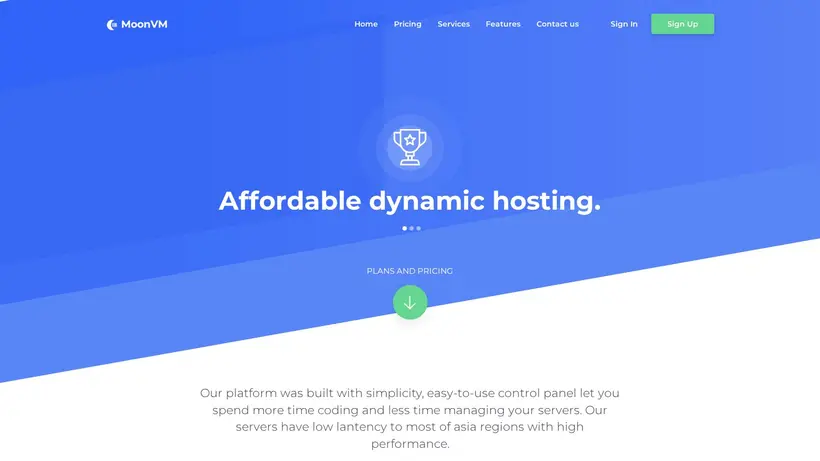 MoonVM homepage screenshot