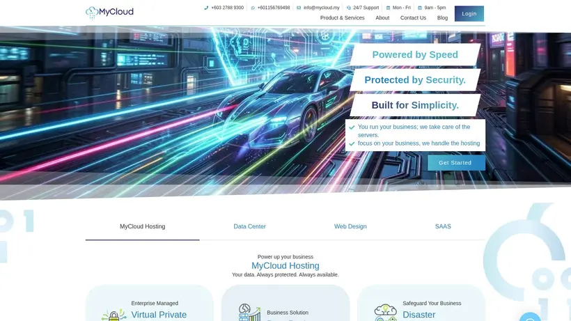 My Cloud Malaysia homepage screenshot