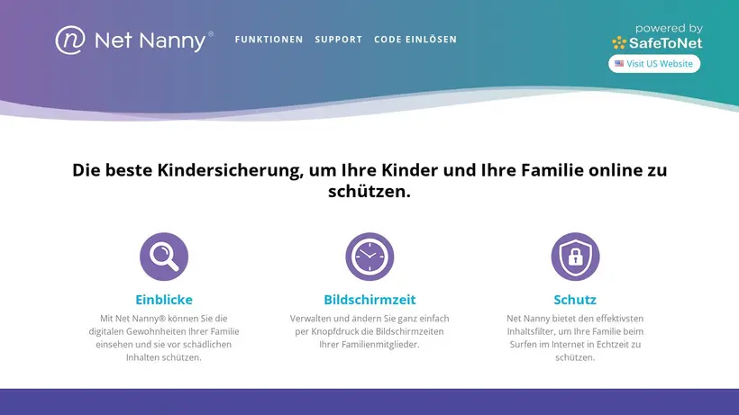 Net Nanny homepage screenshot
