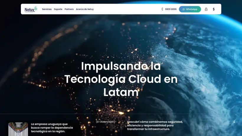 Netuy homepage screenshot