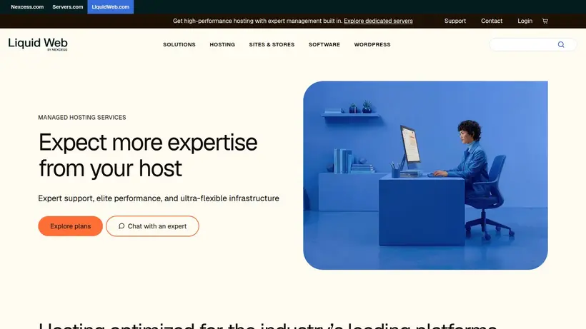 Nexcess homepage screenshot