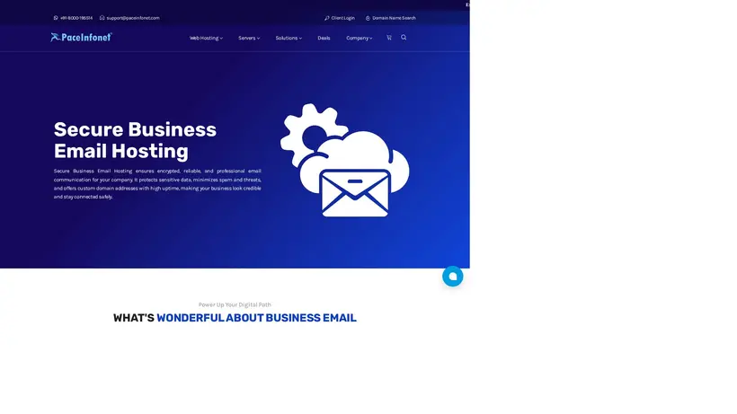 Pace Info Net homepage screenshot