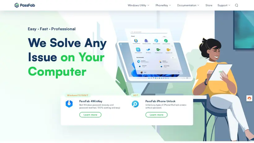 Passfab homepage screenshot