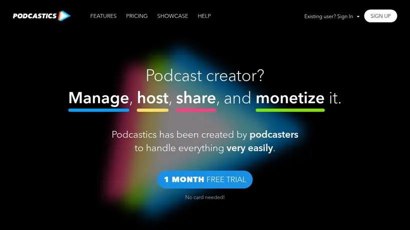Pod Castics homepage screenshot