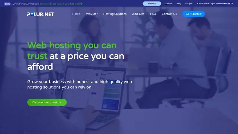 Polur homepage screenshot