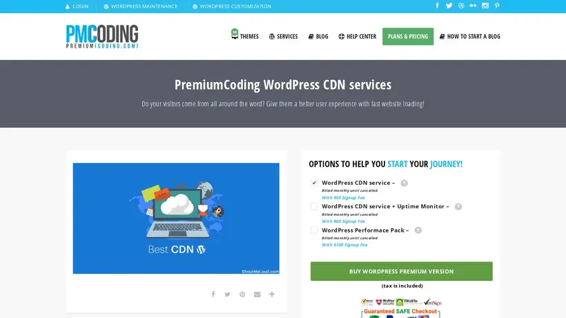 Premium Coding homepage screenshot