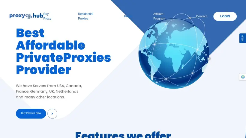 Proxy-Hub homepage screenshot