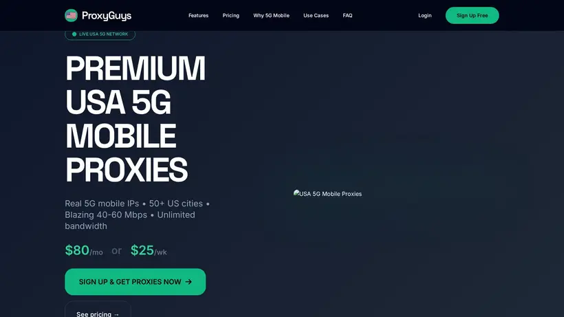 Proxy Guys homepage screenshot