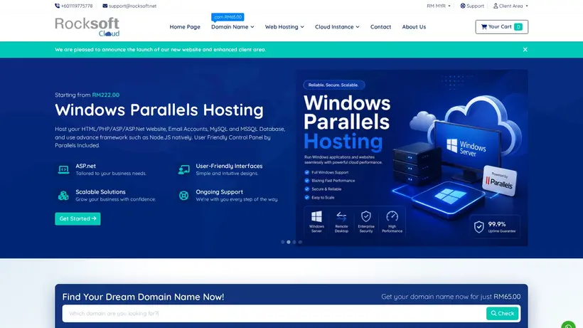 RockSoft homepage screenshot