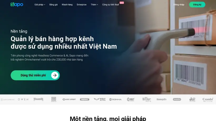 Sapo.vn homepage screenshot