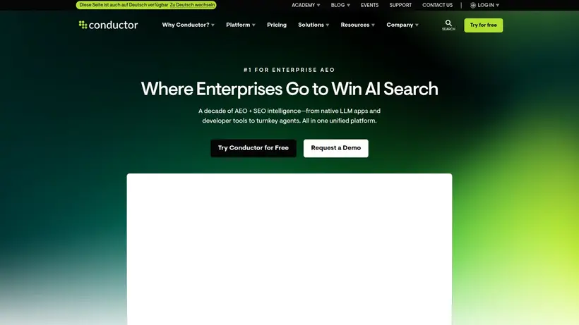 Search Metrics homepage screenshot