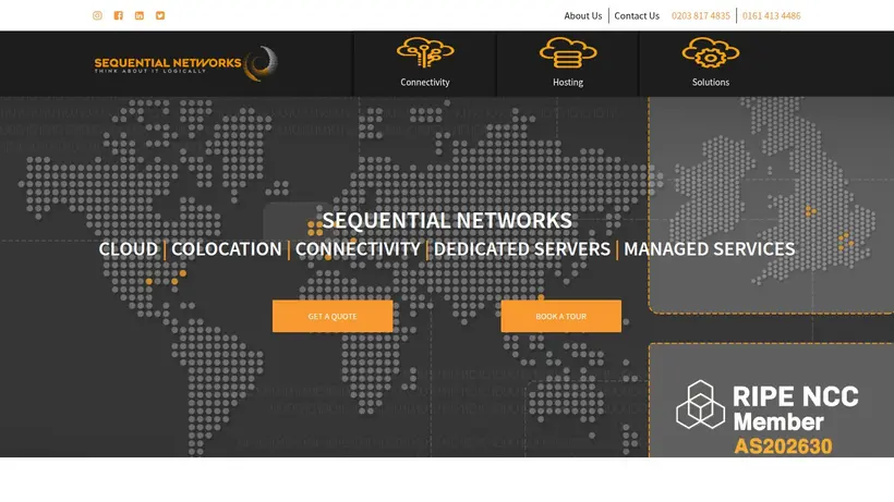 Sequential Networks homepage screenshot