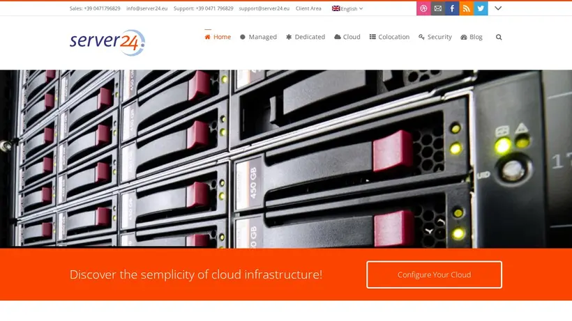 Server 24 homepage screenshot