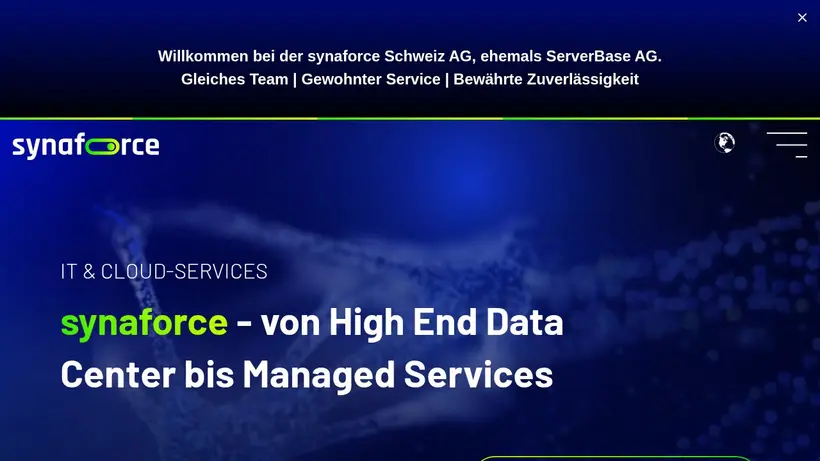 Server Base homepage screenshot
