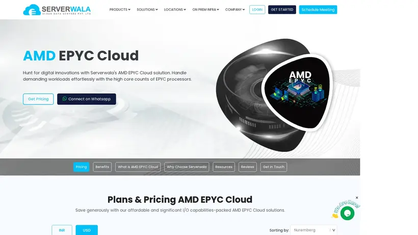 Server Wala homepage screenshot
