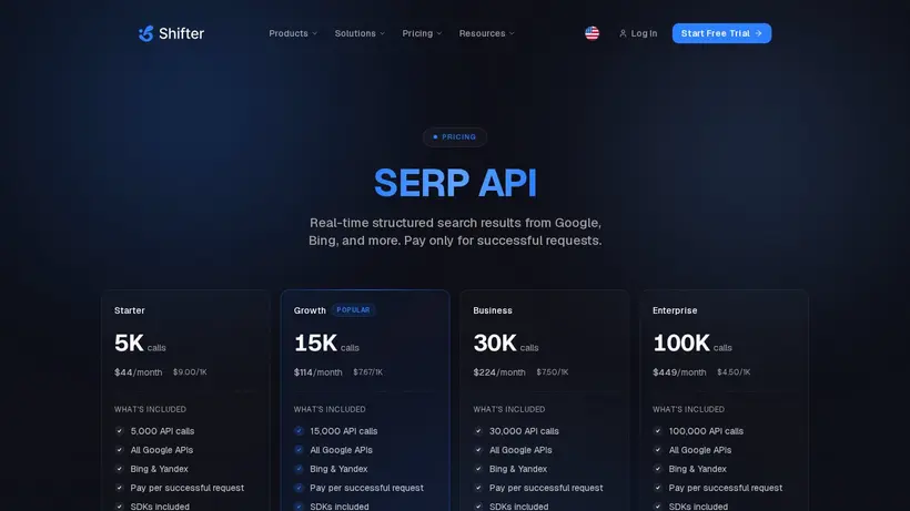 Shifter IO homepage screenshot