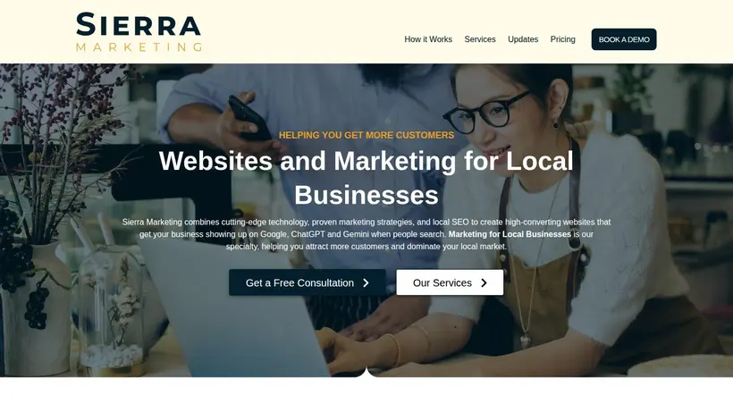 Sierra Host homepage screenshot