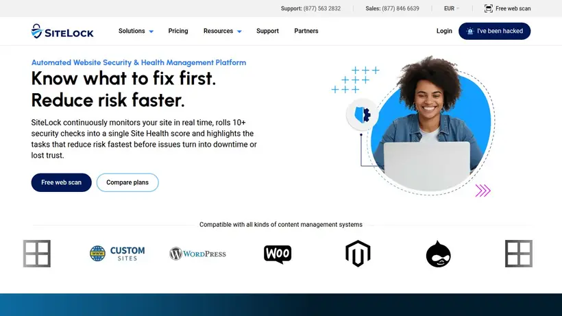 SiteLock homepage screenshot