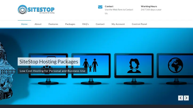 Site Stop homepage screenshot