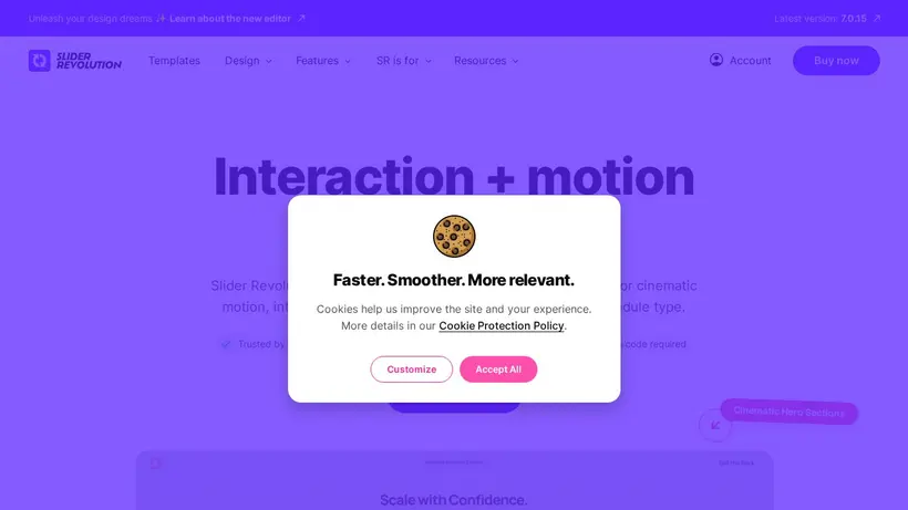 Slider Revolution homepage screenshot