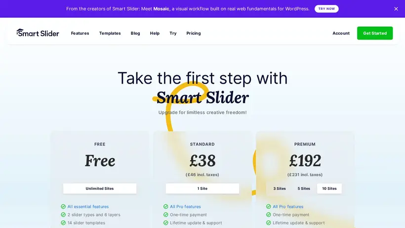 Smart Slider 3 homepage screenshot