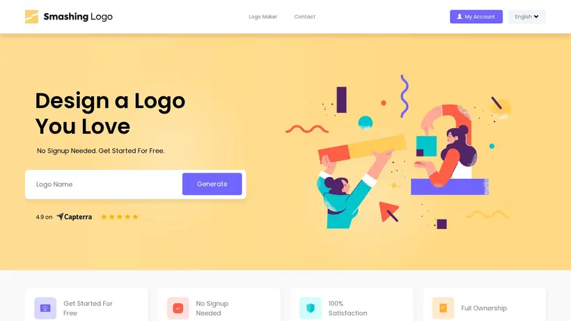 Smashing Logo homepage screenshot