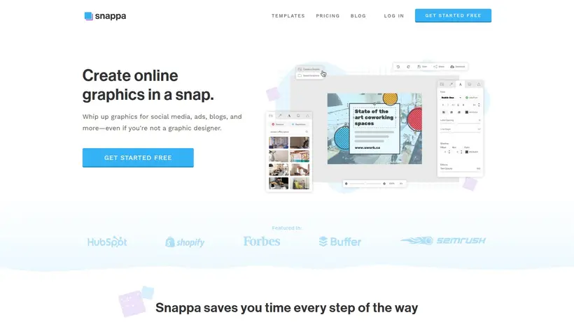 Snappa homepage screenshot