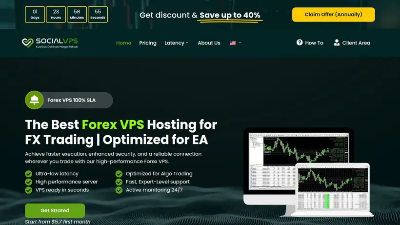 Social VPS homepage screenshot