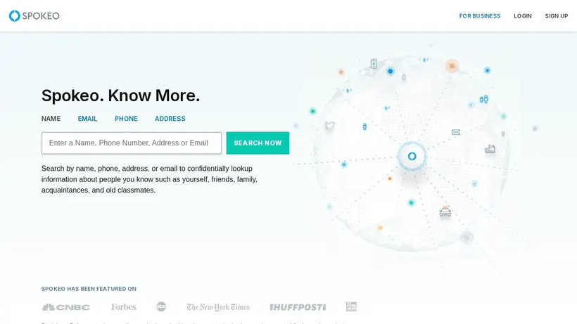Spokeo homepage screenshot