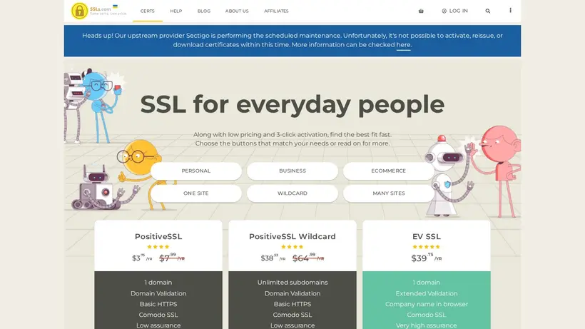 Ssls homepage screenshot