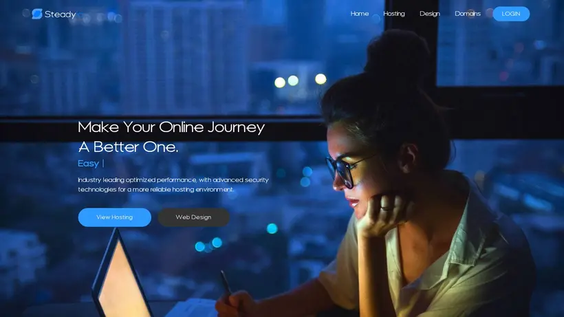 Steadyio homepage screenshot