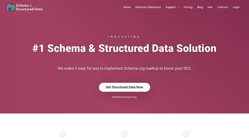 Structured Data for WP homepage screenshot