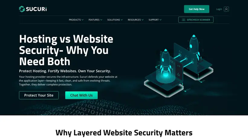 Sucuri homepage screenshot