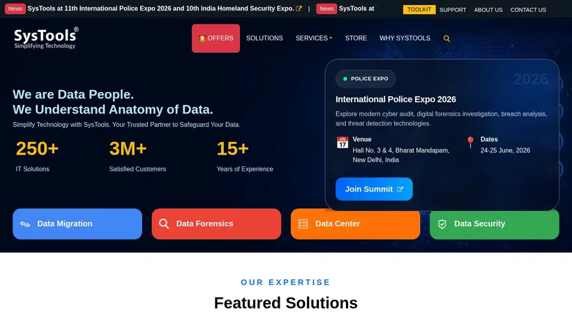 Sys Tools Group homepage screenshot